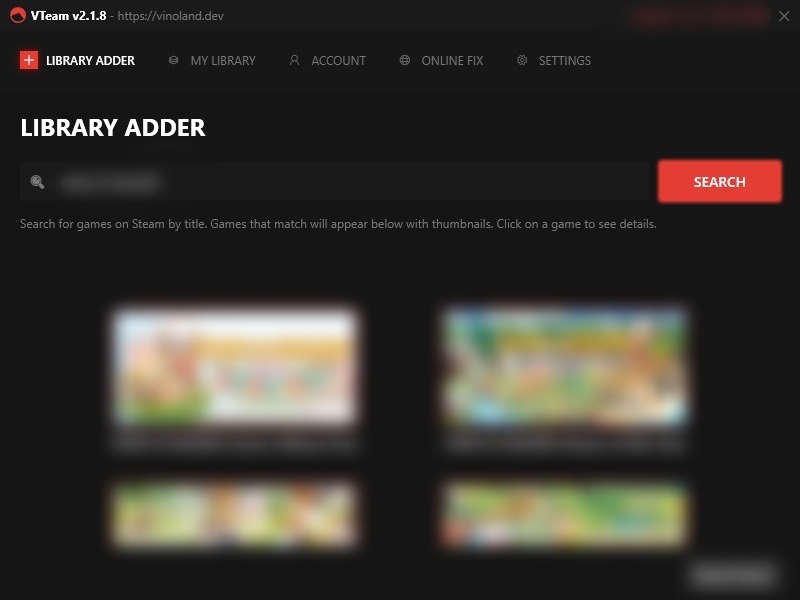 Library Adder Interface